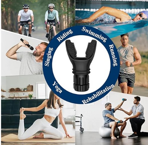 OxyBreeze Breathing Trainer| Enhance Lung Capacity Respiratory Fitness | Improve Your Jaw | Portable Deep Inhalation & Expiratory Muscle Exerciser | Food Grade Silicone for Safe